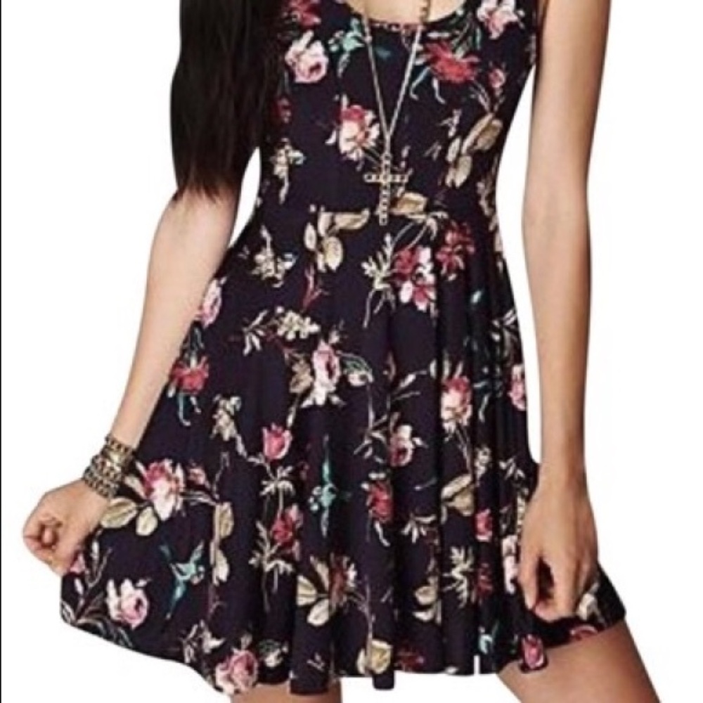 Free people blue bird floral dress